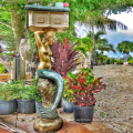 Factory Selling Garden Decoration Cast Bronze Mermaid Mailbox Statue
